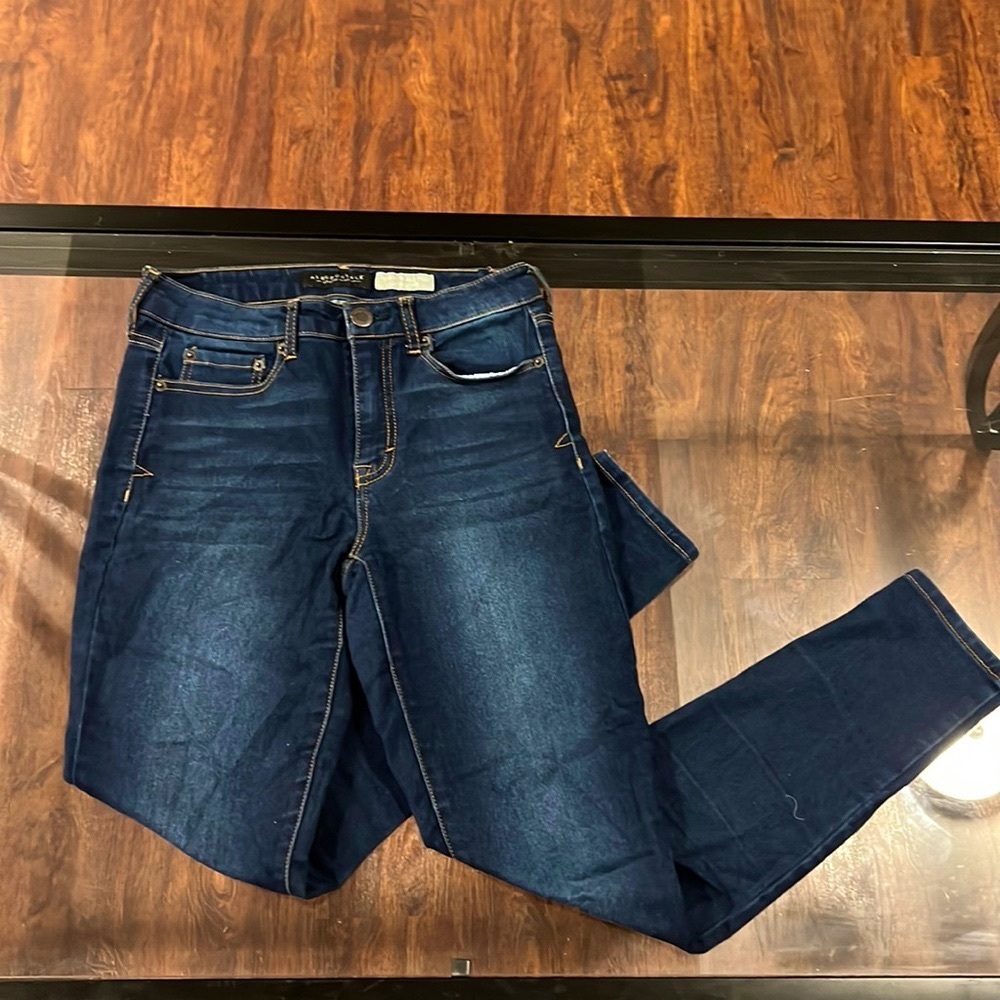 Blue high-waisted skinny jeggings size 2